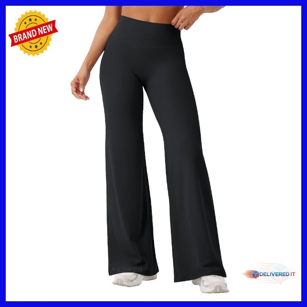 High Waist Straight Leg Yoga Pants No Front Seam Sweat Wicking